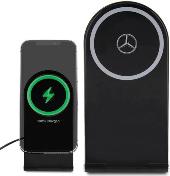 Immagine prodotto Mercedes składana ład. indukcyjna 2w1 MEMFBGSLK 15W czarny/nero Silver Star MagSafe (15 W)