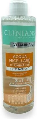 Immagine prodotto Clinians Acqua micellare per illuminare viso, occhi e labbra 3 in 1 con vitamina C 400ml (Acqua micellare, 400 ml)