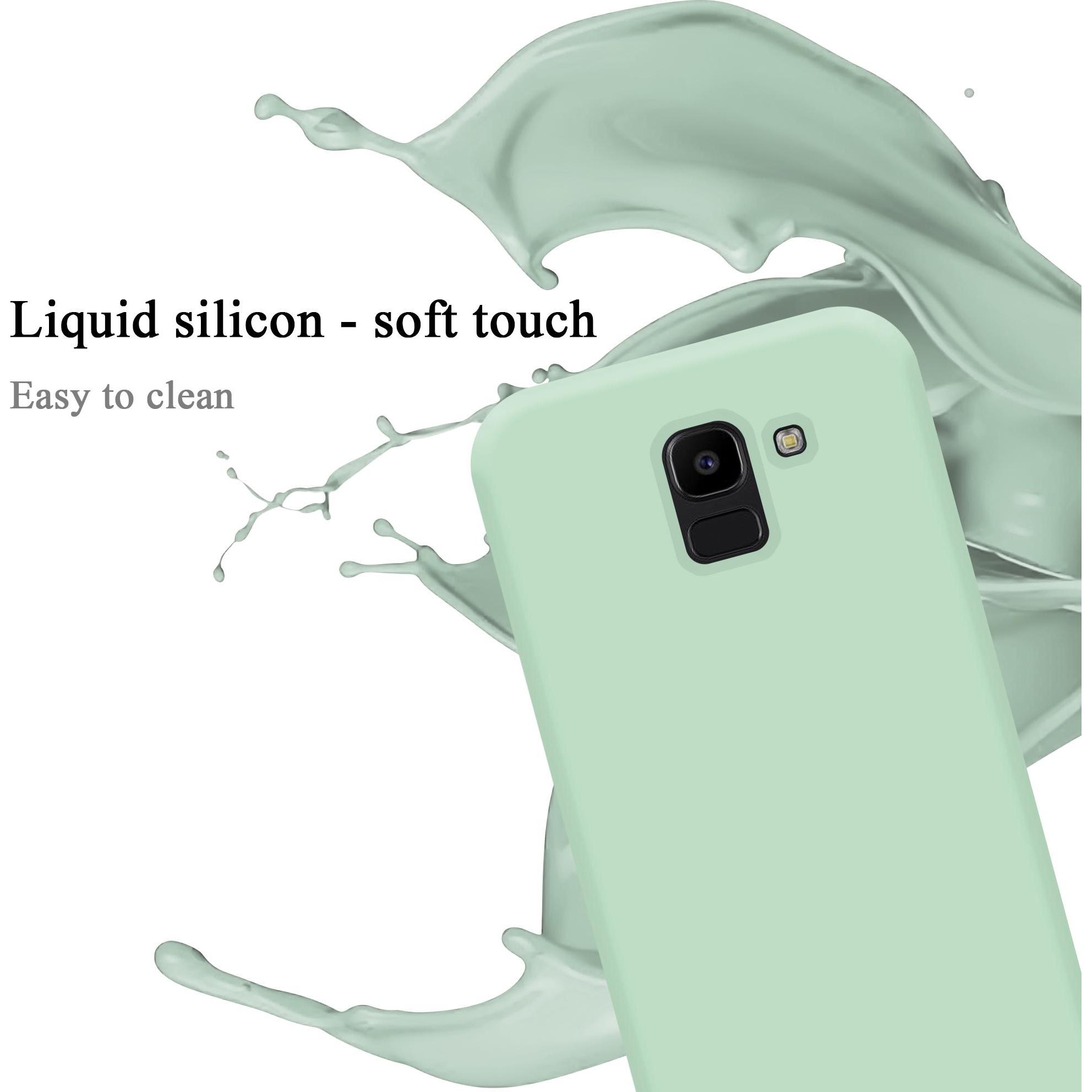 Thumbnail - Cadorabo TPU Liquid Silicone Case Cover (Samsung Galaxy J6 (2018)), Smartphone Hülle, Grün