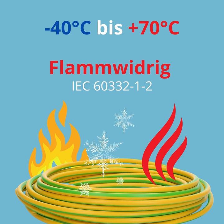 Actual product image Lapp 5 metres 4520006 H07V-K 16.0 mm² green-yellow I Earthing cable I Protective conductor 16mm2 I (5 m)