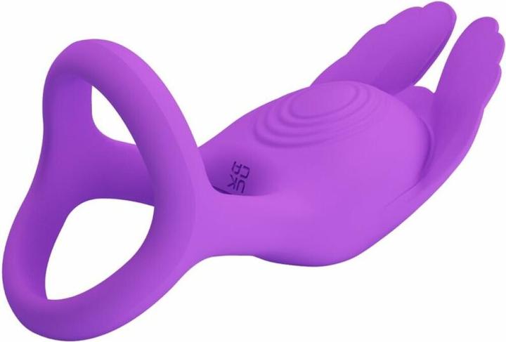 Actual product image Pretty Love Vibrant Penis Ring 7 Vibrations Purple Silicone (4.80 cm)
