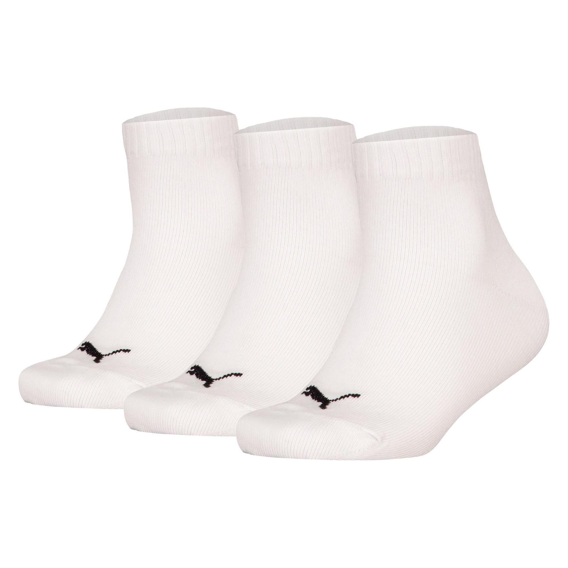 Puma, Damen, Socken, Kinder Quarter Socken, Weiss, (3er Pack, 35 - 38)