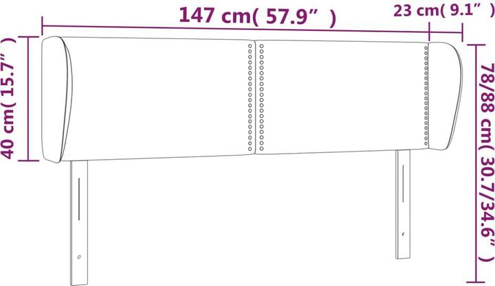 Actual product image vidaXL Kopfteil (147 x 23 x 88 cm)