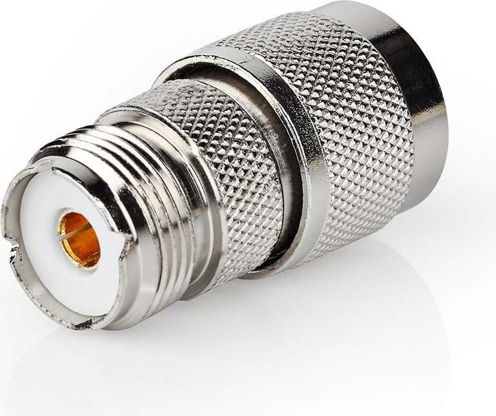 Produktbild Nedis Satelliten- und Antennenadapter N Stecker PL259 Buchse Vernickelt 75 Ohm Gerade Metall Silber (75 dB, Stecker und Verbinder)