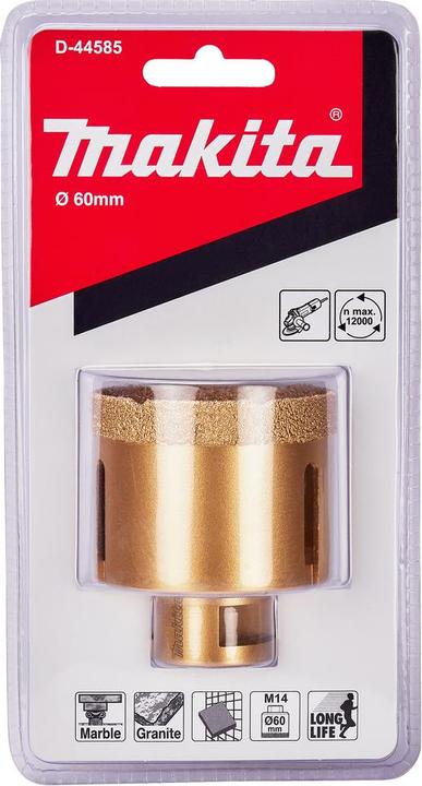 Image du produit Makita Couronne de forage creuse diamantée 60mm M14 (60 millimètres)