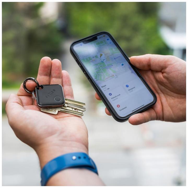 Actual product image Fixed Tag with Find My support, Black (iOS)