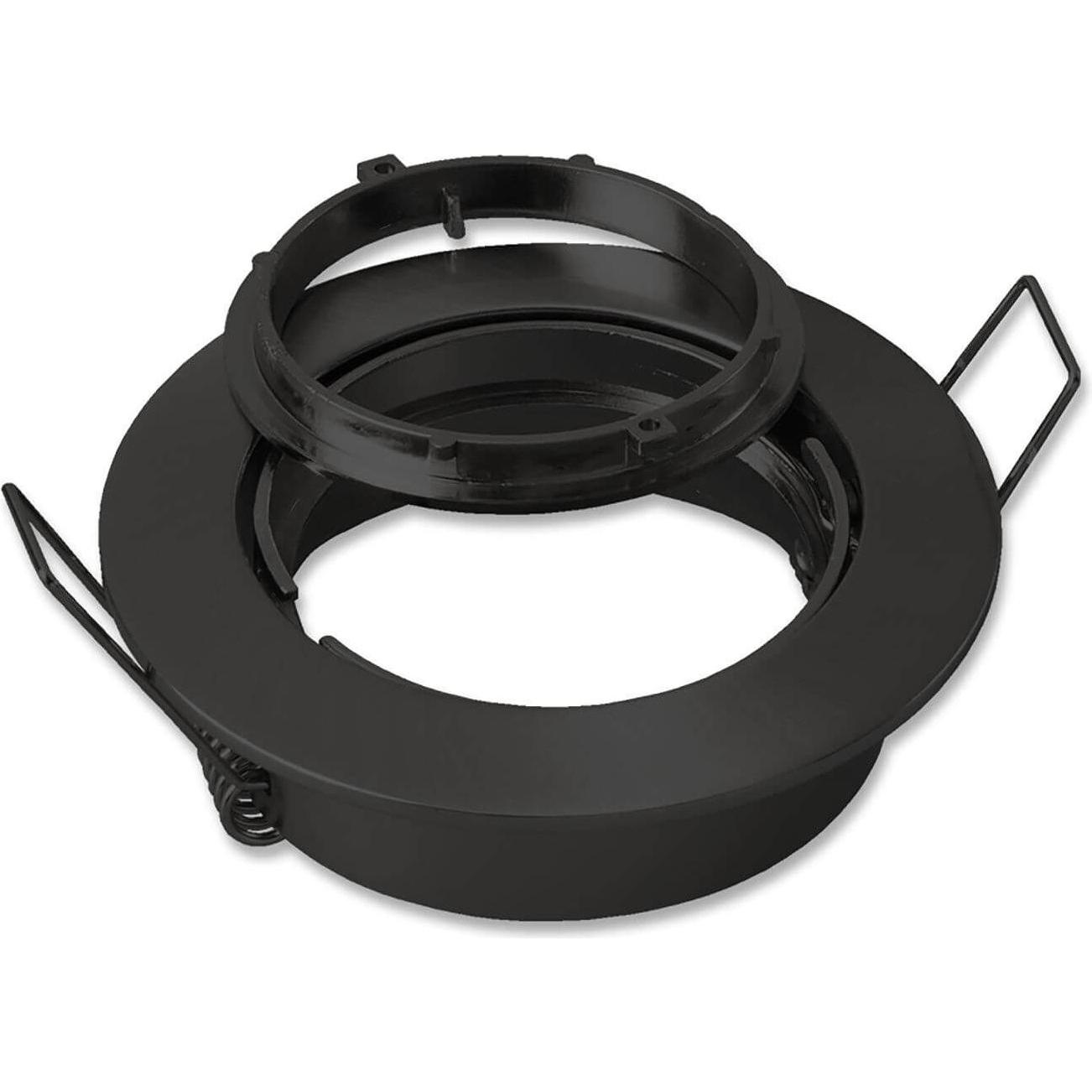 Isoled, Zubehör Beleuchtung, Einbaurahmen rund, Lochausschnitt 68mm, Alu schwarz, für GU10/MR16 Spots