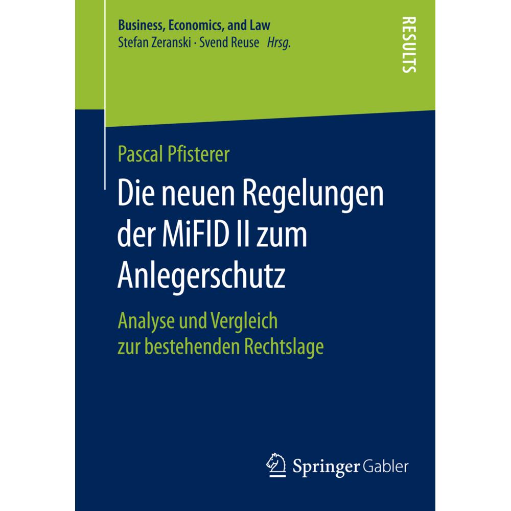 Die neuen Regelungen der MiFID II zum Anlegerschutz, Fachbücher