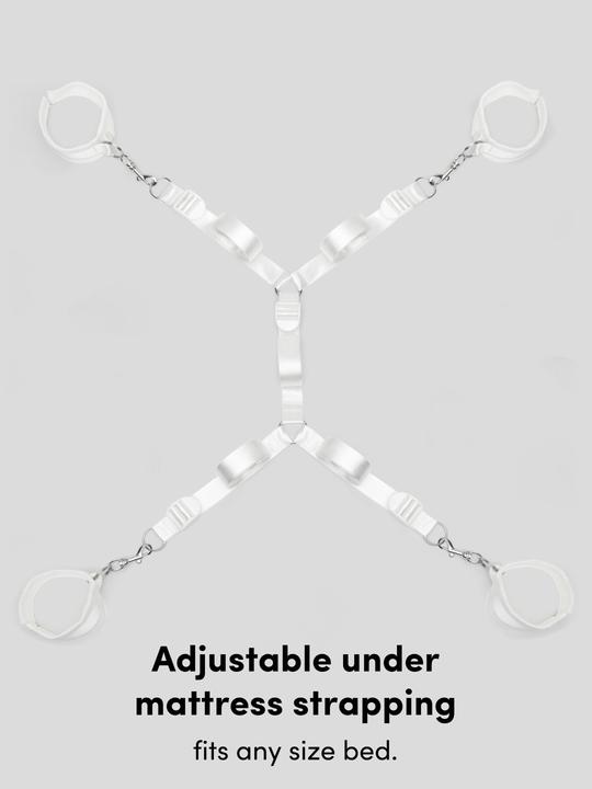Actual product image Bondage Boutique Bound to Please Under Mattress Restraint White