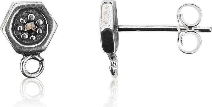 Image du produit Leyda Boucle d'oreille à clou avec marcassite