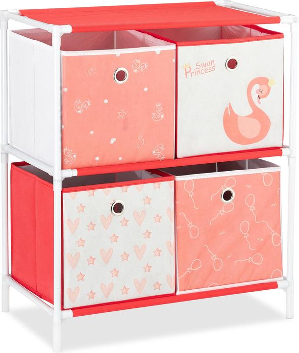 Actual product image Relaxdays Swan Kids' Shelf with Boxes