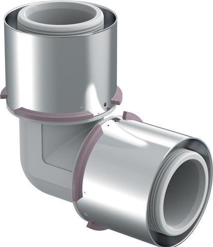 Actual product image Uponor Vinkel s-press plus 90gr 75mm PPSU