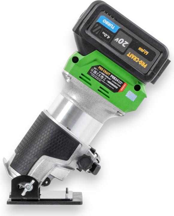 Productafbeelding Procraft POB24-1B-F Akku Multifunktionsfräse 20 V 6 / 8 mm Brushless + 1x Akku 4,0 Ah + Ladegerät +