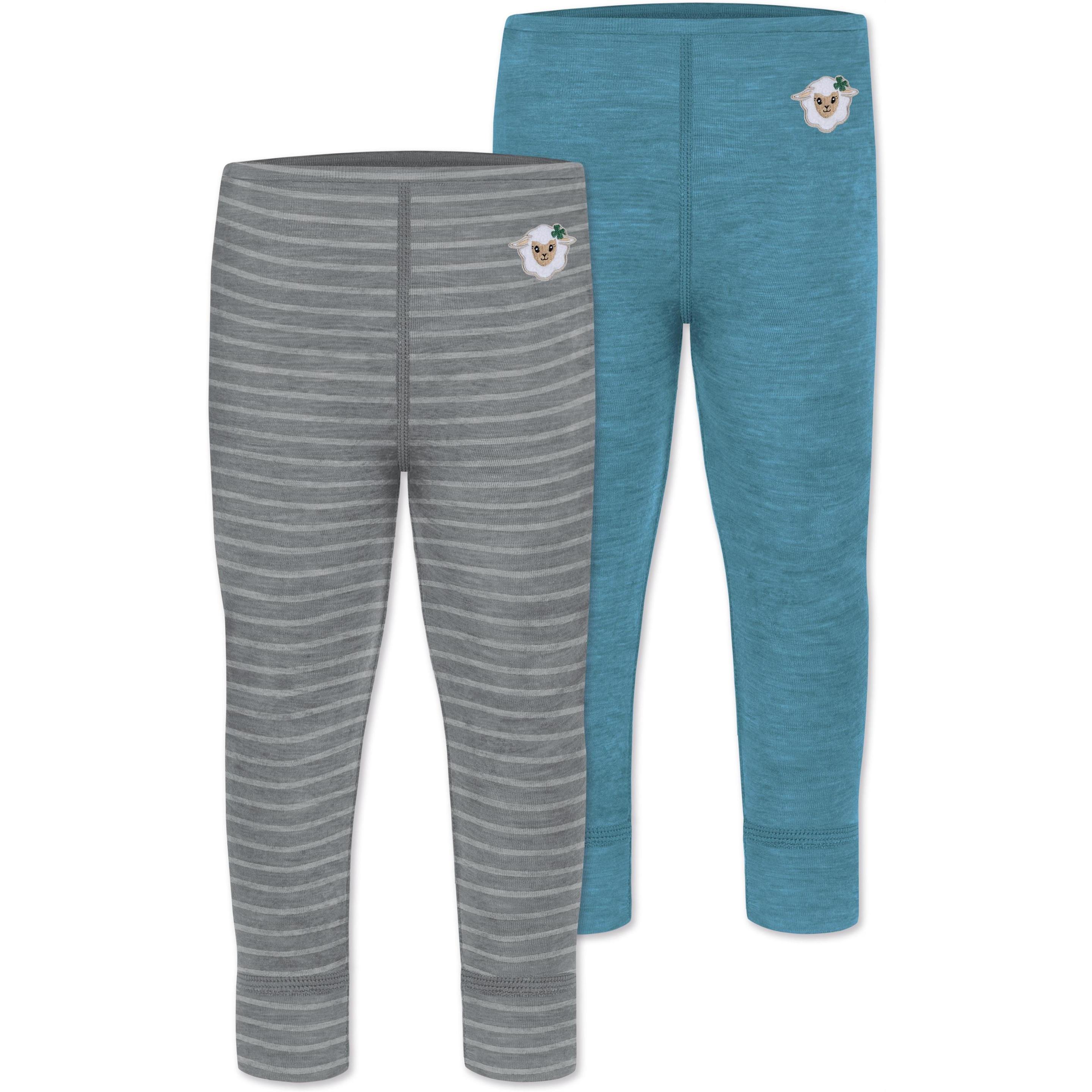 Normani, Herren, Hosen, 2er Pack Baby Merino Hose „Tutira" - 9507, Grau, (74)