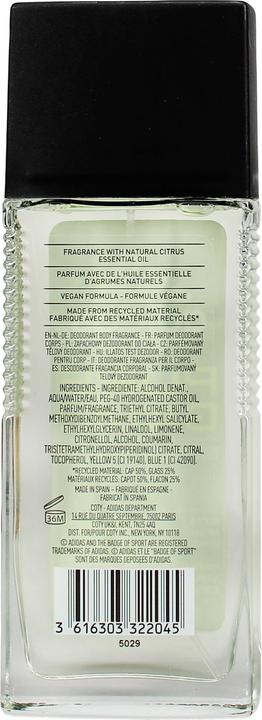 Actual product image Adidas Pure Game Body Fragrance for Men 75ml (Spray, 75 ml)