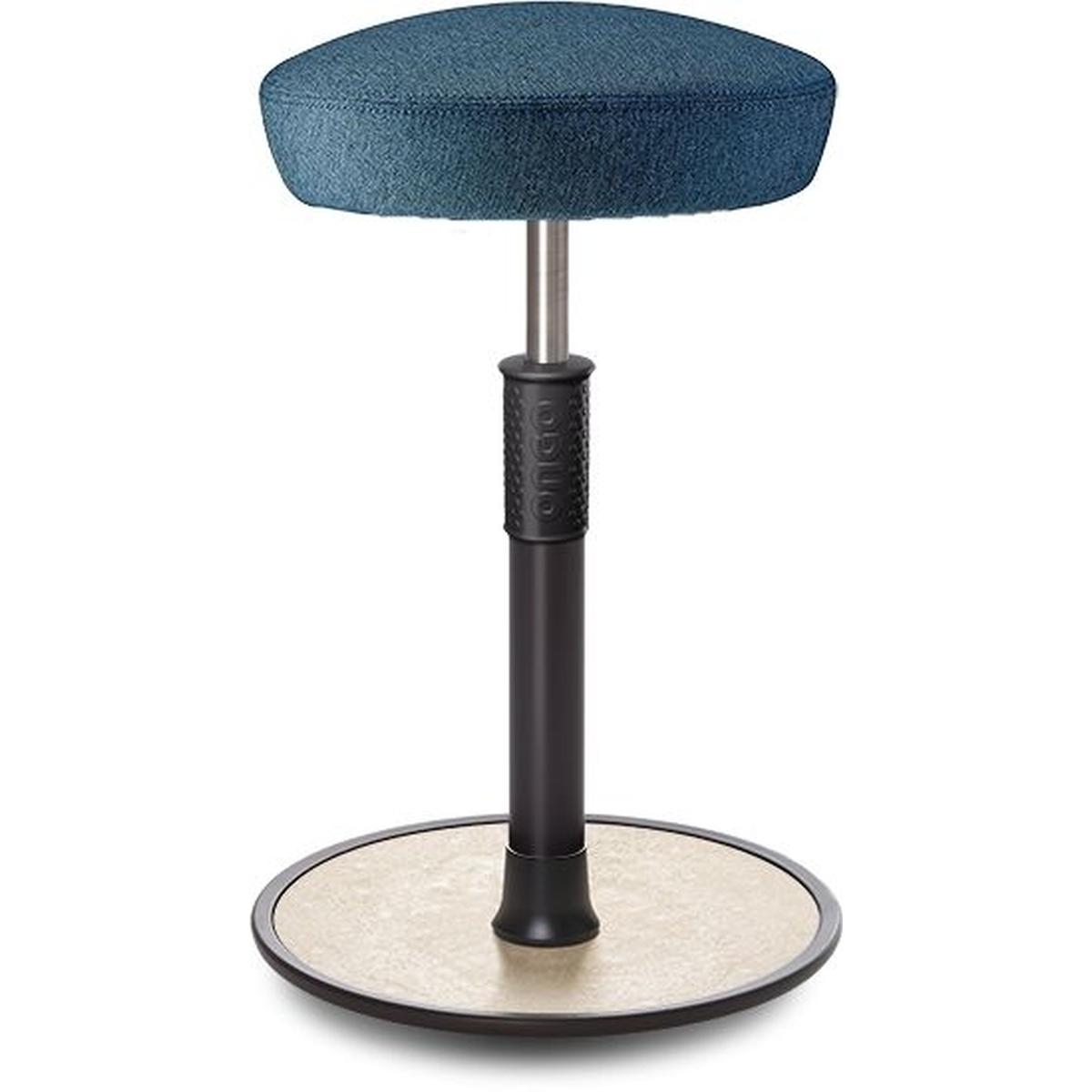 Ongo, Bürostuhl, Sitz- Stehhocker Free Tall Hutsitz Camira Rivet Ozeanblau schwarz /cremeweiss