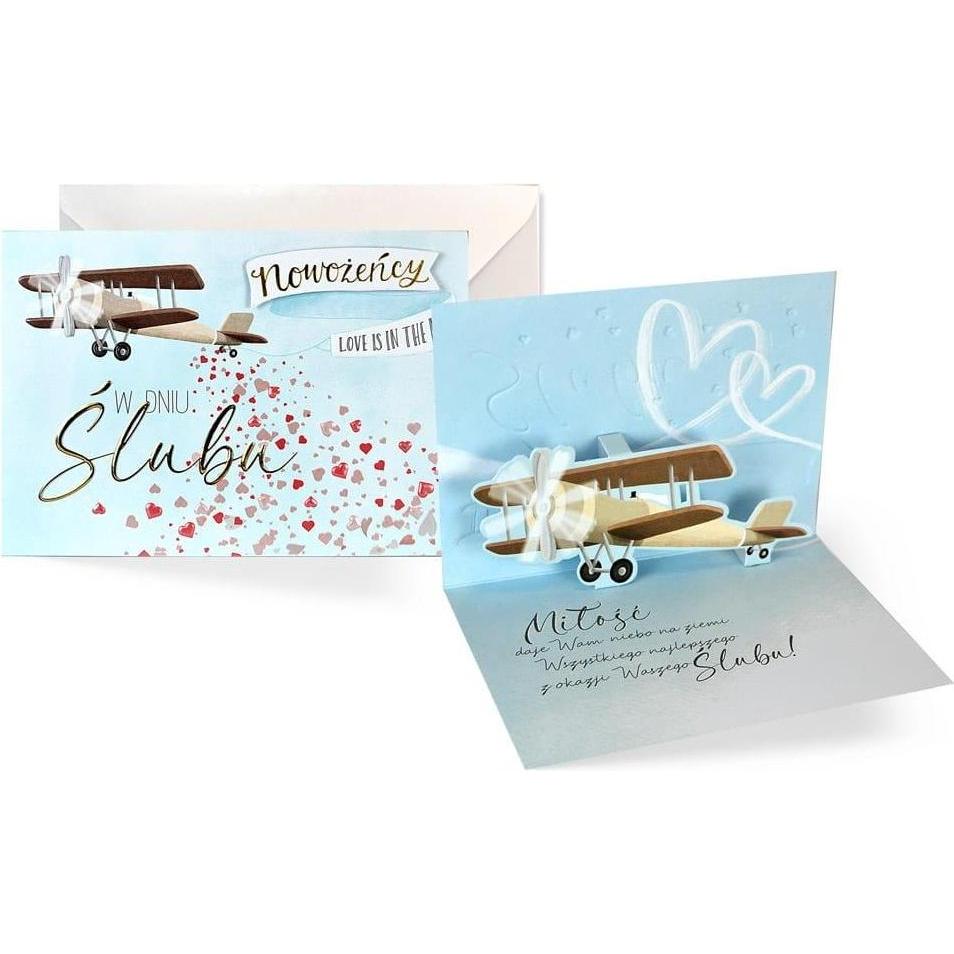 Kukartka, Biglietto di auguri + Carta da lettere, Karte B6 Hochzeit (1 pz.)