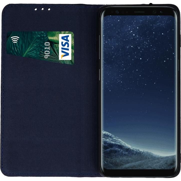 Thumbnail - OEM Echtes Leder Smart Pro Etui für Samsung Galaxy S21 FE navy blau (Samsung Galaxy S21 FE), Smartphone Hülle, Blau