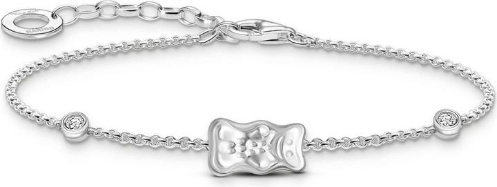 Thomas Sabo Armband mit HARIBO Goldbär und Steinen Silber (19 cm, Silber)