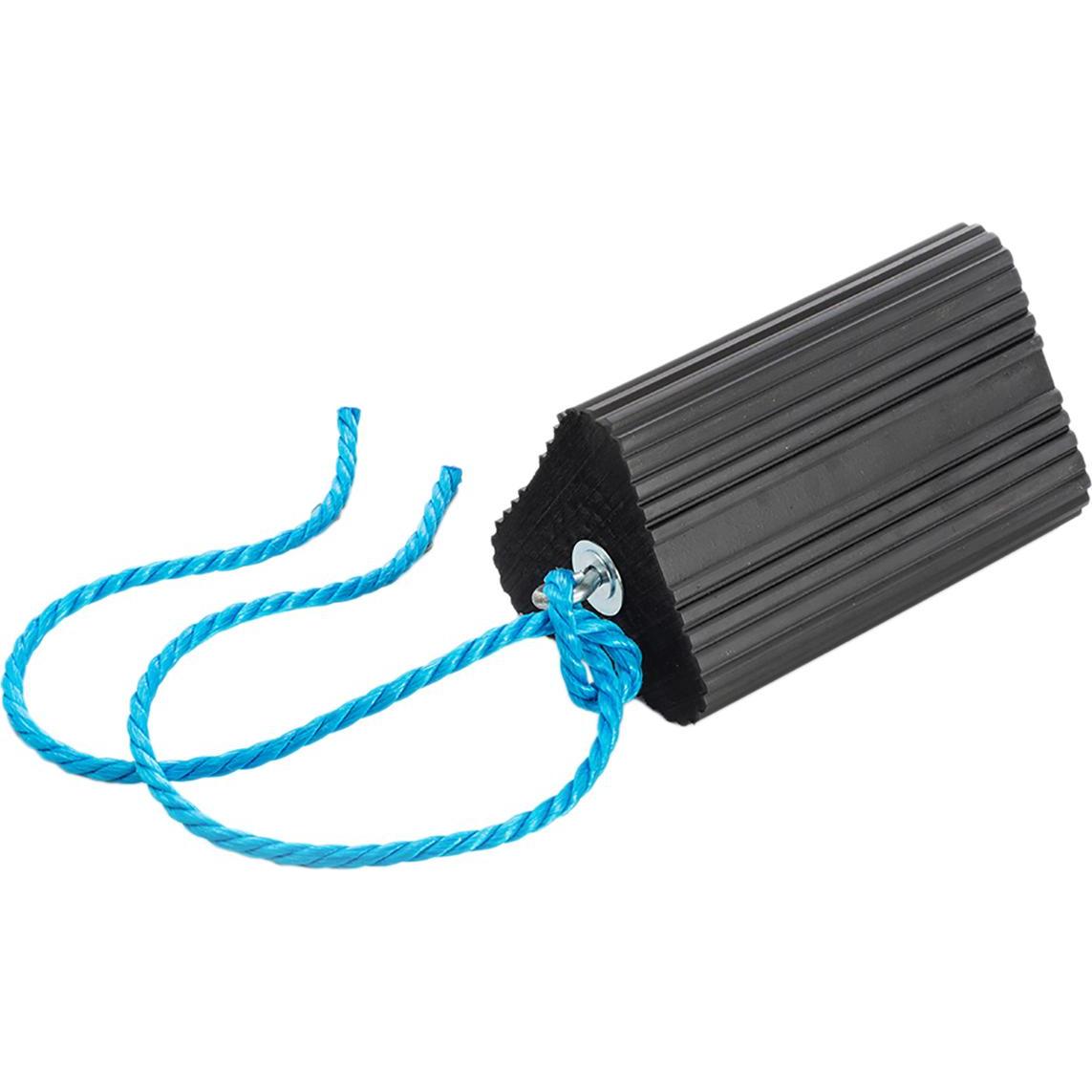 Vulcascot, Sicherheitskennzeichnung, Gummi Unterlegkeil schwarz, 170 mm x 250 mm x 150mm
