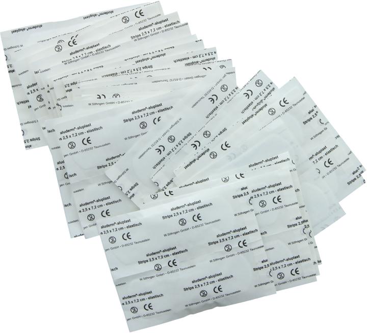 Nährwerte und Zutaten Söhngen aluderm-aluplast Pflasterstrips, 2,5 x 7,2 cm (50x)