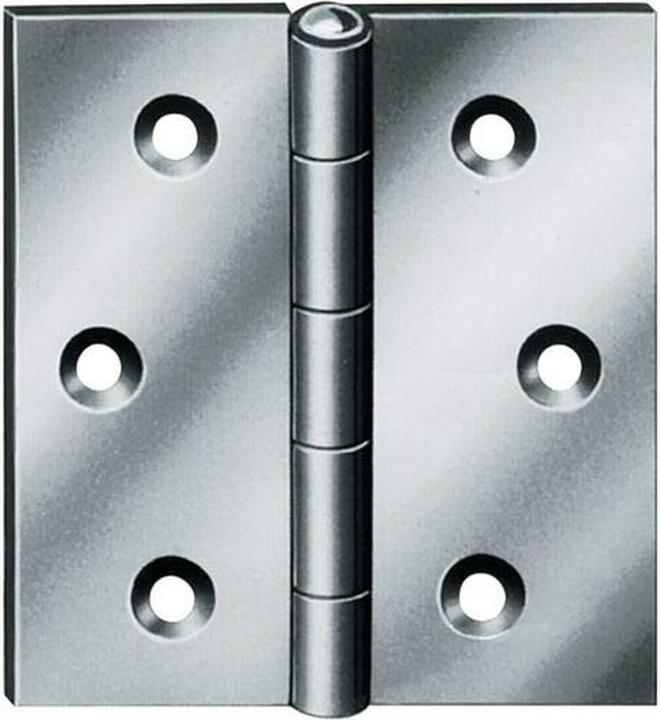 Vormann Scharnier Höhe 40 mm Breite 24 mm Stärke 0,9 mm Stahl blau verzinkt gerollt, käntig