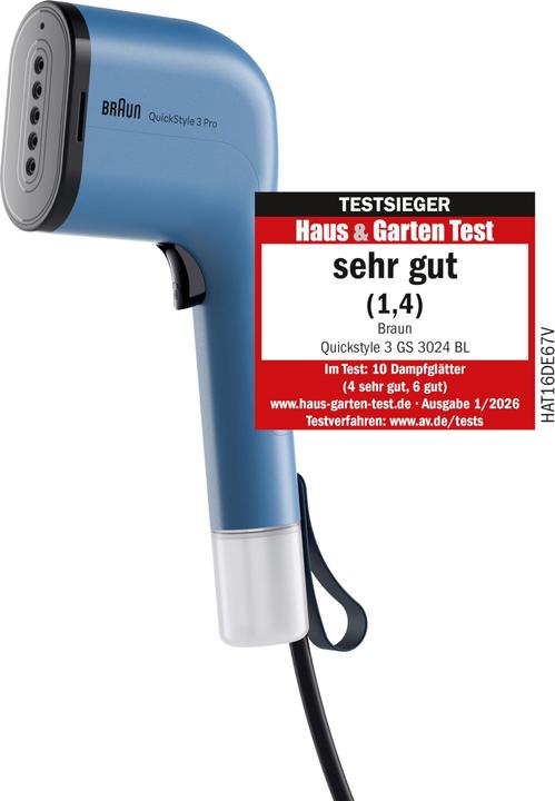 Actual product image Braun QuickStyle 3 Pro Garment Steamer (1100 W, 22 g/min)