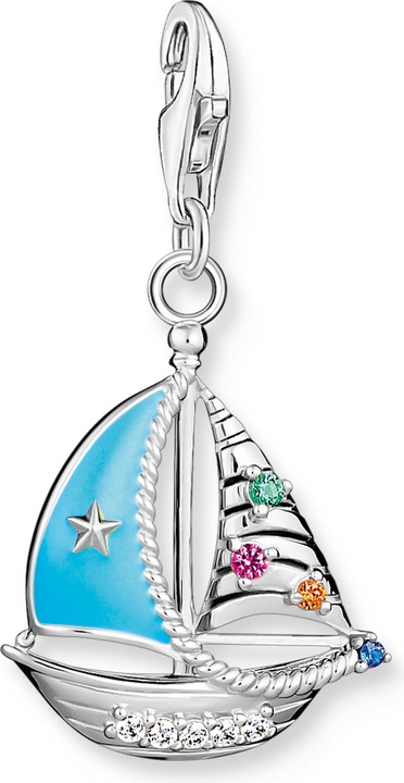 Produktbild Thomas Sabo Charm-Anhänger Türkises Segelboot Silber (925er Silber, Emaille)