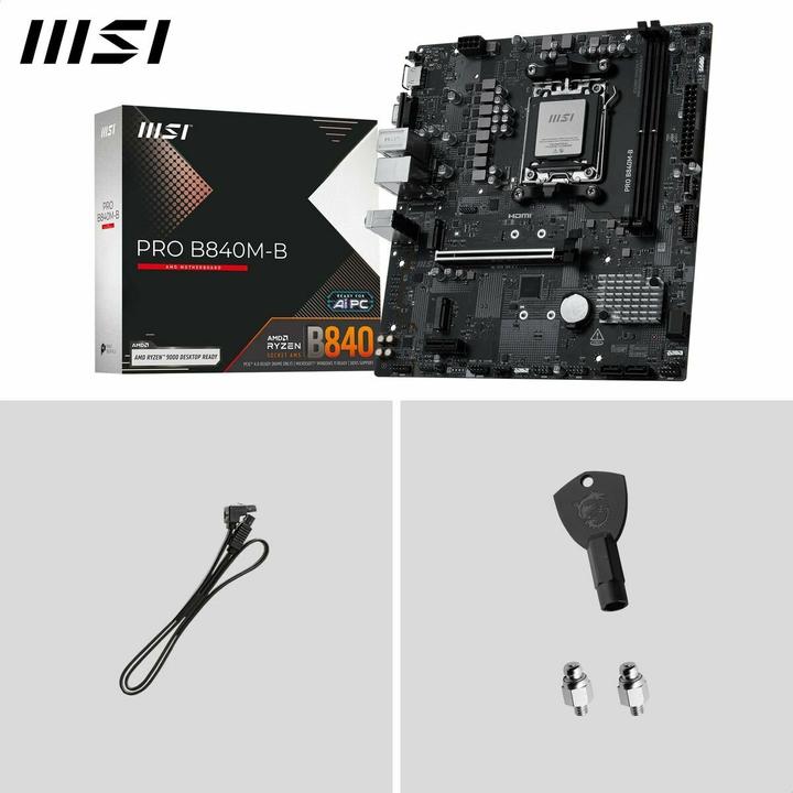 Image du produit MSI PRO B840M-B (AM5, AMD B840, mATX)