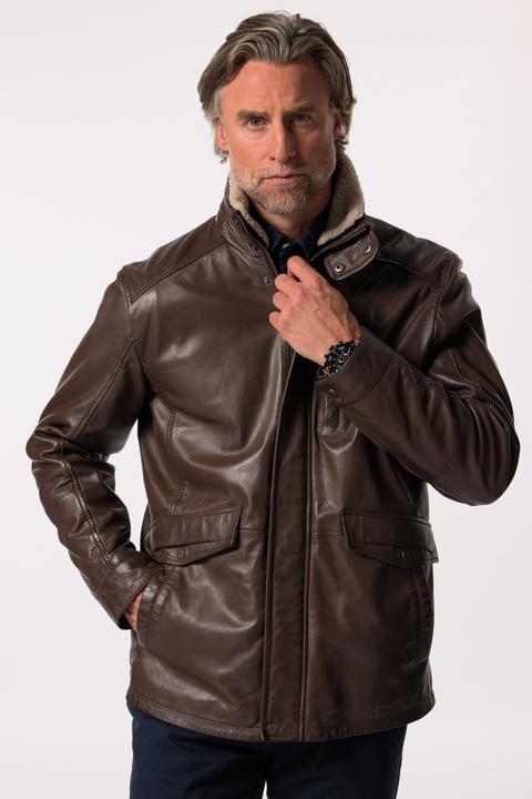 Produktbild Boston Park Lederjacke, Leder, Teddykragen, Steppfutter, bis 80/82 (56)