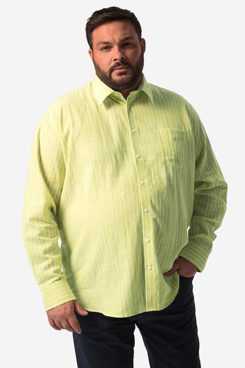 Produktbild Boston Park Leinenmix-Hemd, Langarm, Streifen, Kentkragen, Comfort Fit (3XL)