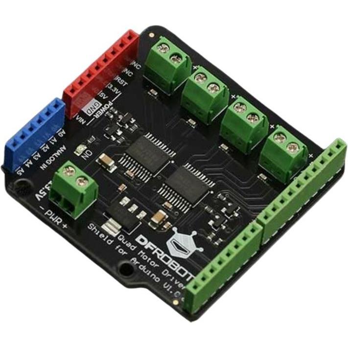 DFRobot Schermata quadrupla per motore DC per Arduino, Scheda + Kit di sviluppo