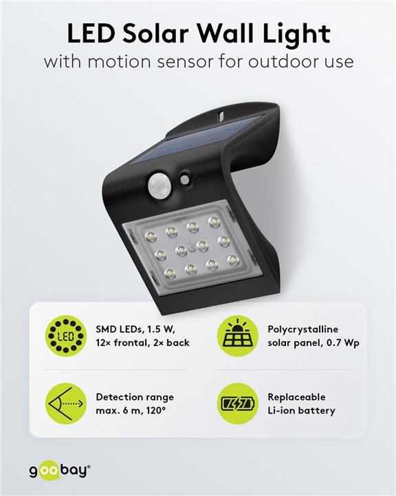 Actual product image Goobay LED Solar (220 lm, IP65)
