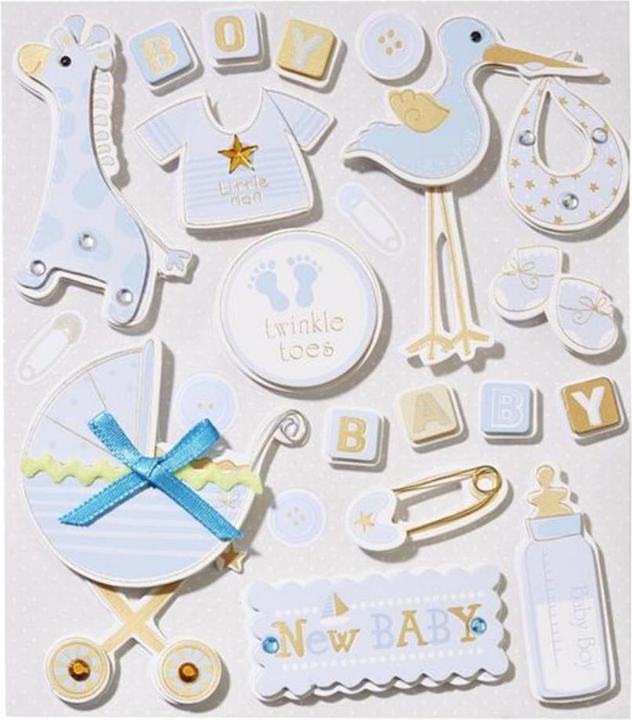 Hobby Fun 3D-Sticker Babyboy 1 Blatt (1 Sticker)