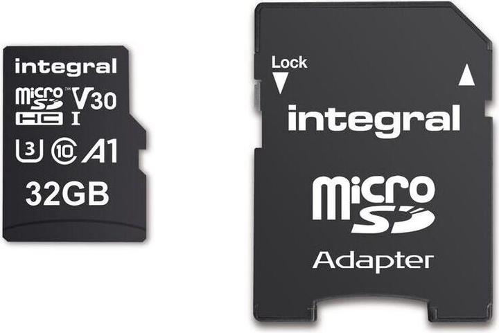 Productafbeelding INMSDH32G-100V30 MICRO SD CARD MICROSDHC UHS-1 U3 CL10 V30 UP TO 100MBS READ 30MBS WRITE MicroSD (32 GB, microSD, U3, UHS-I)