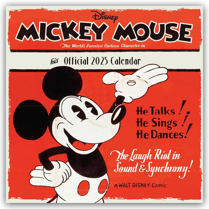 Actual product image Disney Mickey Mouse 2025 - Wall Calendar (305 x 305 mm, Hardcover, English, German)