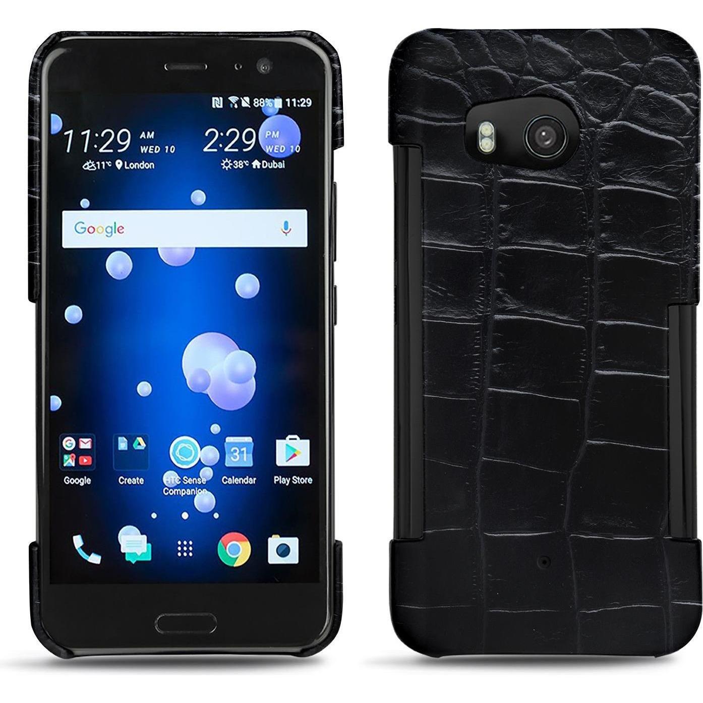 Noreve Lederschutzhülle (HTC U11), Smartphone Hülle, Schwarz