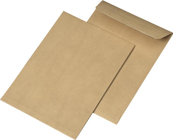 Mailmedia Pochettes pliées C5 oF/hk marron 20mm fond pointu 110g paquet 250 pièces (250 x)