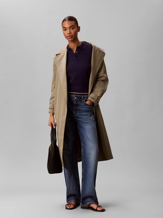 Image du produit Calvin Klein Jeans Cable Knit Cropped Short Sleeve Jumper (L)