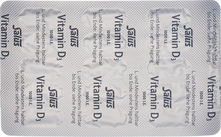 Valeurs nutritives et ingrédients Salus Vitamin D3 1000 Vital Kapseln (60 pièce(s), Capsules, 32 g)