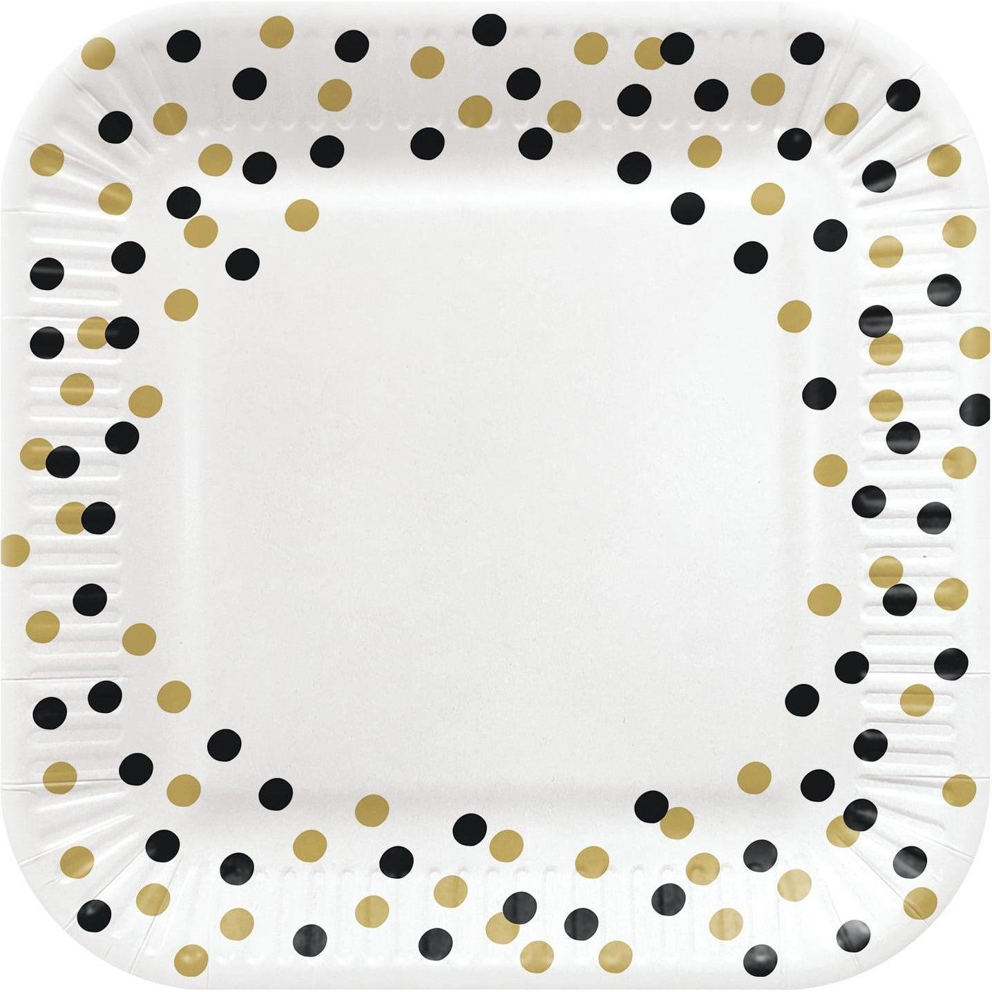 PAW, Stoviglie usa e getta, Disposable plates Confetti, 23 cm, 8 pcs