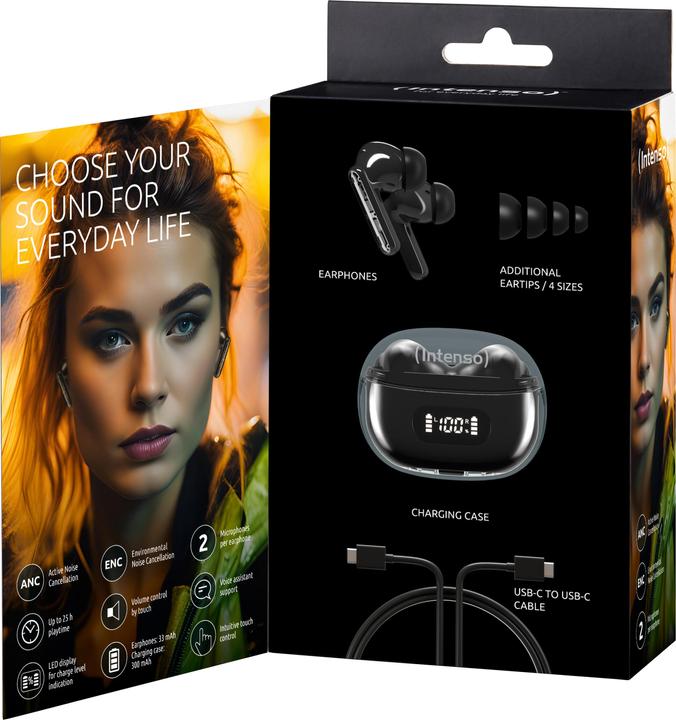 Produktbild Intenso Buds / Earphone Plus T310AE Black (6 h, Kabellos)