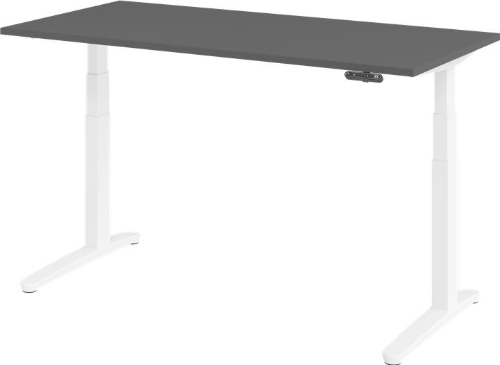 Hammerbacher Sitz-Steh-Schreibtisch el.160x80cm Graphit/We