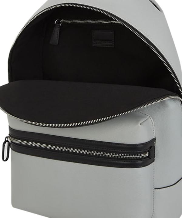 Actual product image Karl Lagerfeld Box Logo Backpack with Adjustable Straps and Front Zipper Pocket