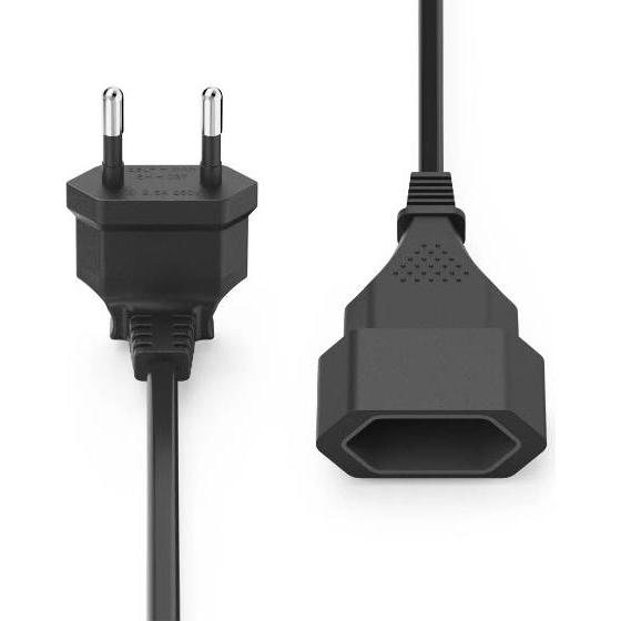 Thumbnail - Hama, Verlängerungskabel, Verlängerungskabel mit gewinkeltem Eurostecker, für innen, 3 m, Schwarz (3 m)