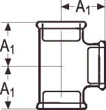 Produktbild Georg Fischer GF 1 galvaniseret tee