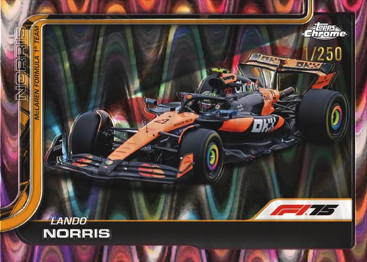Actual product image Topps Chrome Formula 1 2025 Hobby Box (English, Booster display)