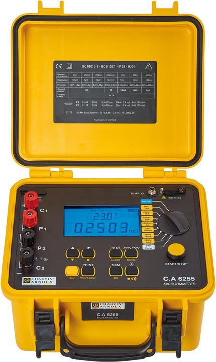 Chauvin Arnoux CA6255 Ohmmetro calibrato secondo (CAT III)