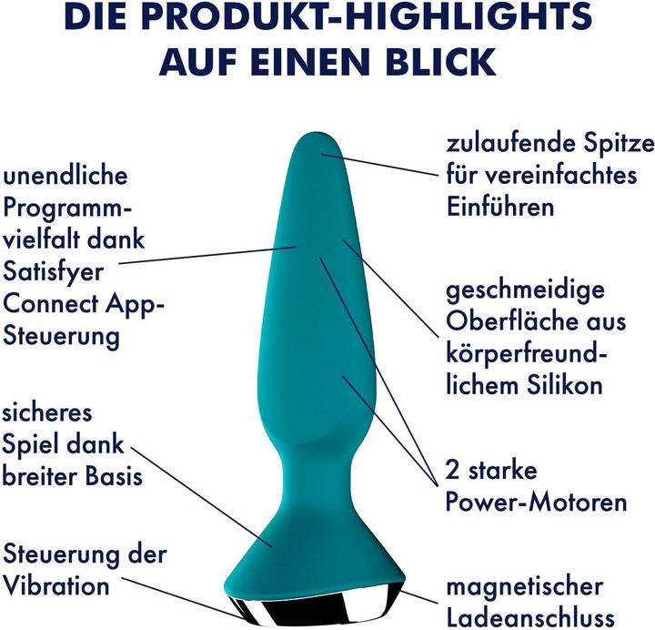 Immagine prodotto Satisfyer Plug-ilicious 1 Plug Vibrator - Petrol