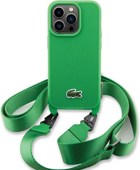 Produktbild Lacoste LCHCP15XSPVCN iPhone 15 Pro Max 6.7" zielony/green hardcase Iconic Petit Pique Crossbody (Apple iPhone 15 Pro Max)
